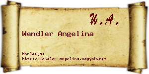 Wendler Angelina névjegykártya